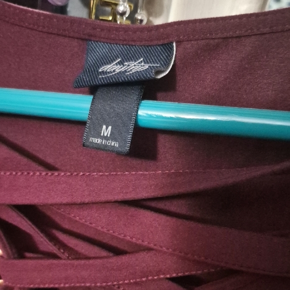Daytrip Burgundy Lace-Up Top - Picture 2 of 4